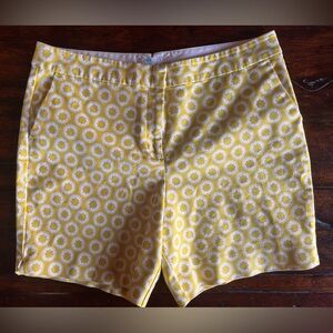 BODEN Women’s 10 Yellow Floral Bermuda Summer Shorts
